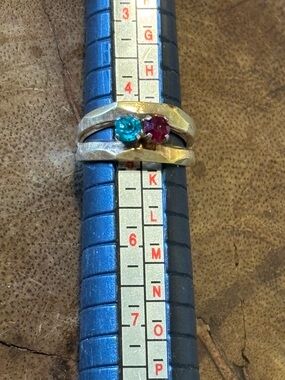 Vintage Sarah Coventry "Duette" Dual-Stone Statement Ring